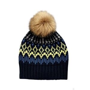 New Alpine Design Women's Fair Isle Beanie Retail $25 One size fits all navy